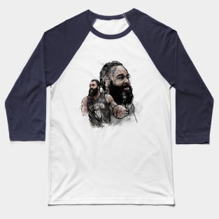 James Harden On Sketch Art Baseball T-Shirt